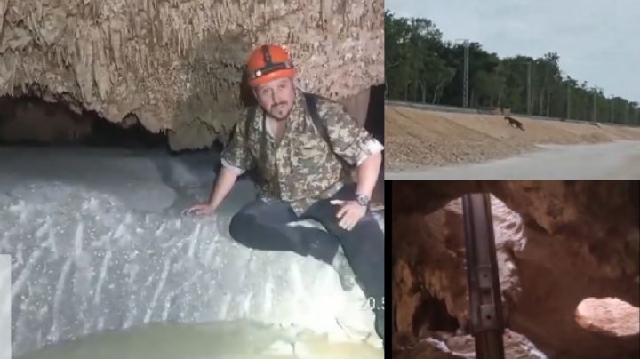 Tren Maya: Así se ve el mega derrame de cemento en cueva de Quintana Roo| VIDEO