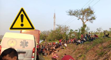 Más de 500 migrantes abandonados en autobuses al sur de Veracruz; así los hallaron