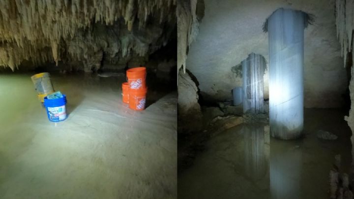 Tren Maya: Tras filtración de cemento, trabajadores usan pala y pico para quitar concreto | FOTOS Y VIDEO