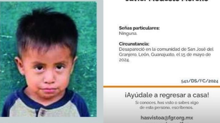 Piden presentación inmediata con vida de niño Javier Modesto