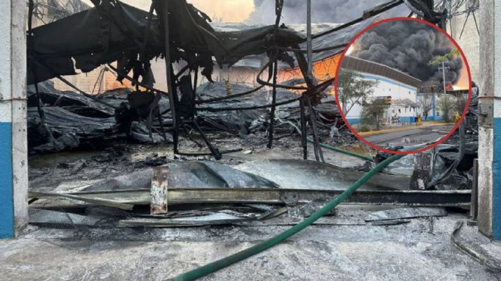 Fuerte incendio en empresa entre Guanajuato y Querétaro