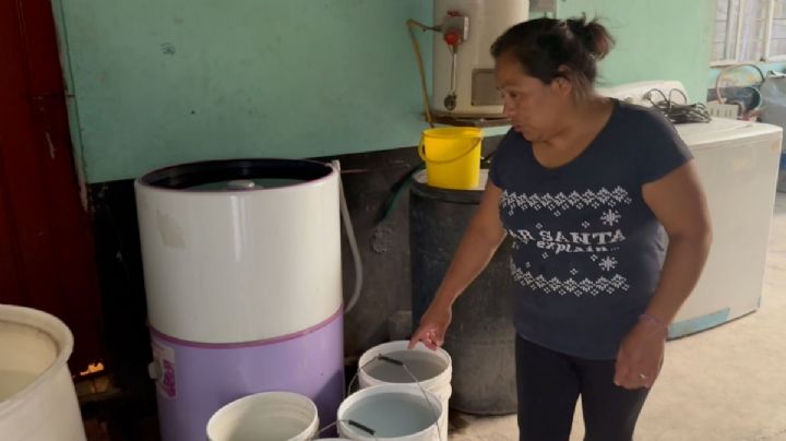 Escasez de agua en Ecatepec: no les llega y, si cae, la "desinfectan" con cloro