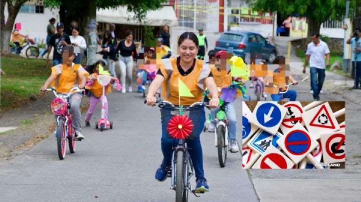 Realizan niños “Tour de letras en bicicleta” acompañados de adultos mayores