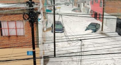 Granizo pintó de blanco colonias de la ciudad de Puebla