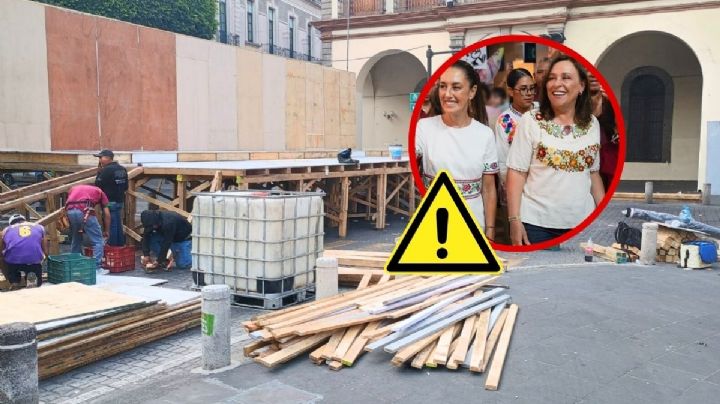 Cierran calle Enríquez de Xalapa previo a visita de Sheinbaum por pre cierre de campaña