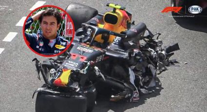 Checo Pérez sufre brutal choque y su auto queda destrozado, así reaccionó Red Bull en el GP de Mónaco