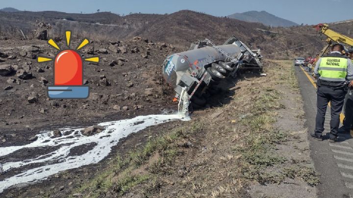 Esto se sabe de la volcadura de tráiler en autopista Orizaba - Puebla que causó cierre vial