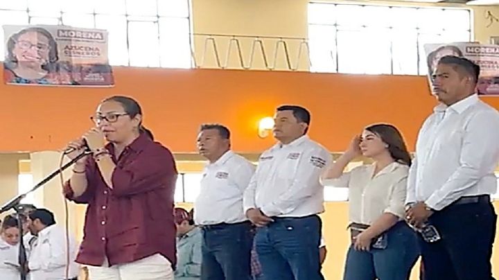 Azucena Cisneros candidata de Ecatepec ligada a grupo criminal, le organizaron mitin político