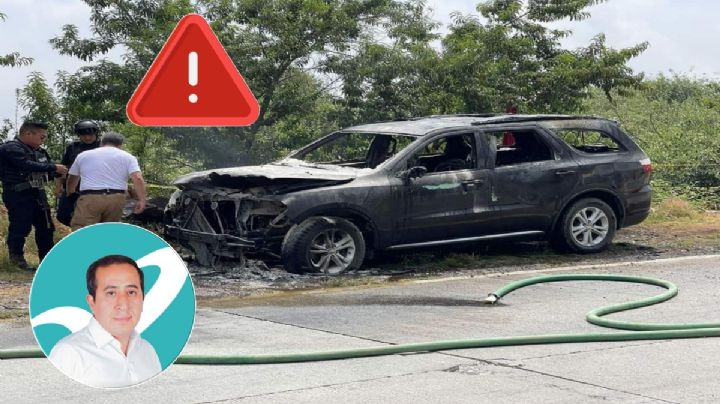 Candidato de Puebla sufre atentado, balean y prenden fuego a su camioneta