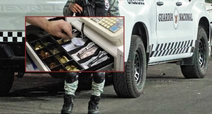 Graban a Guardia Nacional llevándose dinero de caja registradora en negocio de León