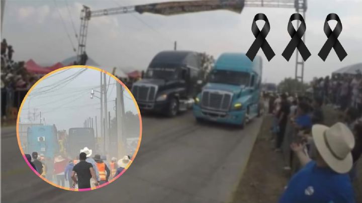 Tráiler atropella a asistentes de evento de arrancones en Epazoyucan; 3 muertos y 12 heridos