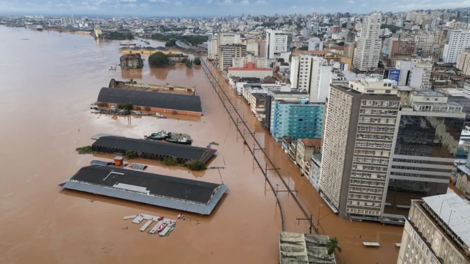 El estado de Rio Grande do Sul, fronterizo con Argentina y Uruguay y el más afectado por las lluvias