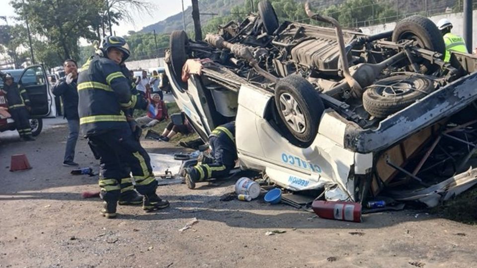 En la unidad de transporte público viajaban 20 personas