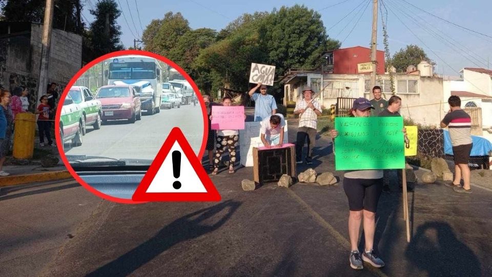 Pobladores bloquean carretera Xalapa - Alto Lucero; esto piden