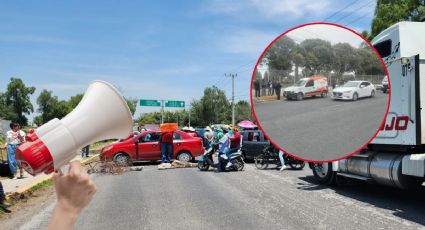 Bloqueo en carretera de Hidalgo, piden justicia por atropellamiento en Tlaxcoapan