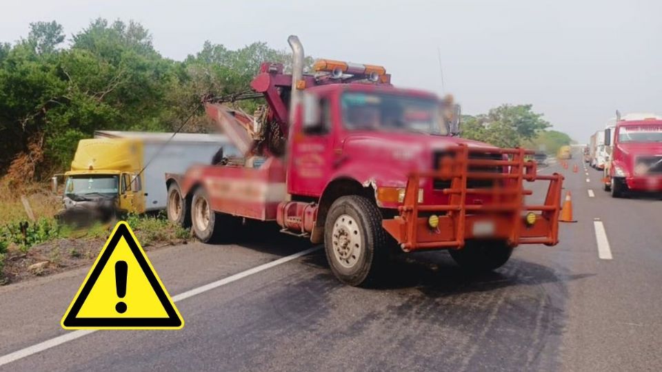 En esta carretera del sur de Veracruz reportan tráfico de hasta 2 kilómetros