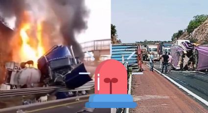 Autopista Arco Norte: Volcadura e incendio de tráiler; reportan 1 muerto y lesionados