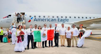 Aterriza vuelo inaugural de nueva ruta aérea Veracruz - Dallas, del aeropuerto internacional