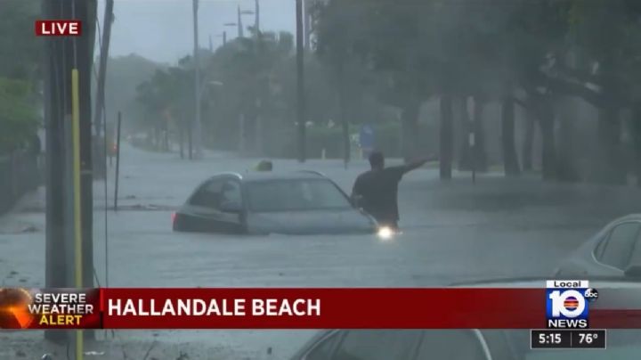 Lluvias dejan bajo el agua al sur de Florida; van al menos 388 vuelos cancelados