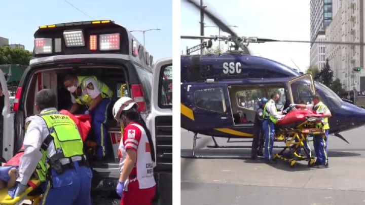 CDMX: Caos vial por rescate de una persona electrocutada en helicóptero "Cóndor"
