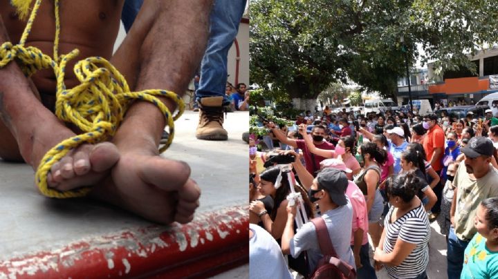 Intento de linchamiento en Chiapas: 2 jóvenes y una mujer son golpeados y maniatados