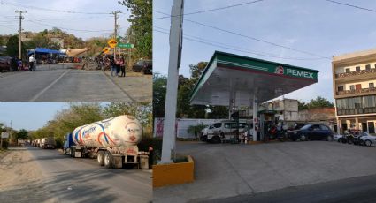 Escasea gasolina en Huejutla, conductores realizan compra masiva