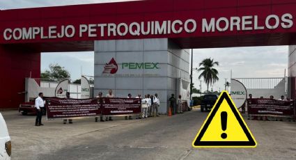 Petroleros se manifiestan en Complejo Petroquímico Morelos de Coatza; esto exigen