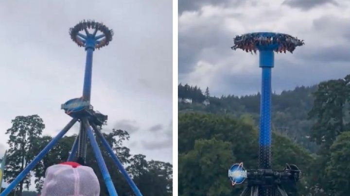 Momentos de pánico en juego mecánico de EU; usuarios quedan atrapados por 30 minutos | VIDEO