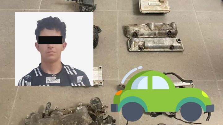 Sorprenden a hombre robando autopartes en bulevar de Pachuca