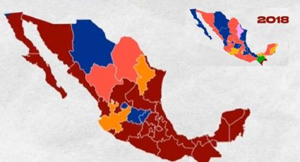 Así cambiaron los colores de México; Guanajuato es una mancha celeste