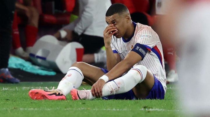 Mbappé se rompió la nariz: así quedó el rostro del francés tras su debut en la EURO 2024
