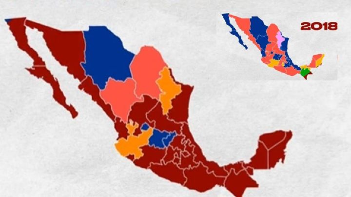 Así cambiaron los colores de México; Guanajuato es una mancha celeste