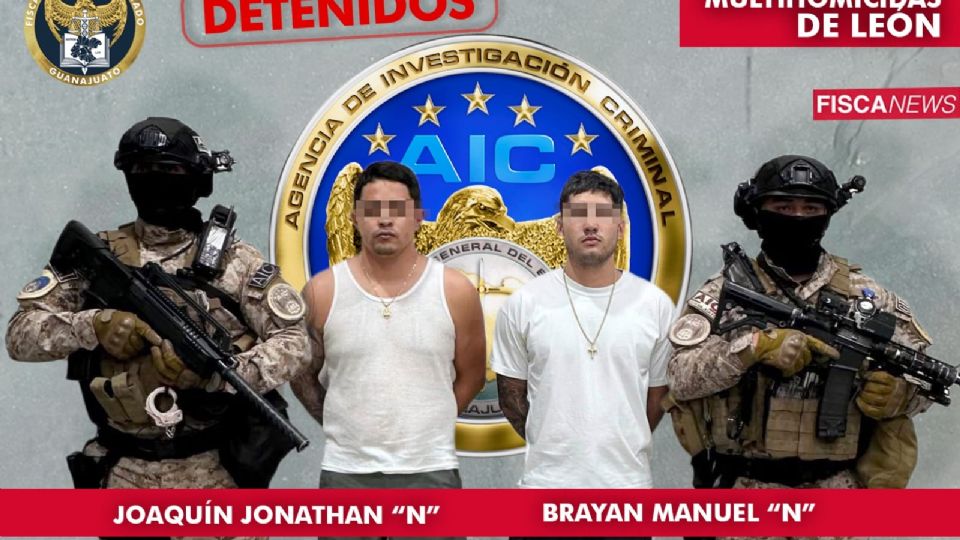 De acuerdo con la información de la Fiscalía, tras el análisis de los videos y las demás pruebas recabadas en el lugar, concretaron la detención de Joaquín Jonathan y Brayan Manuel. 