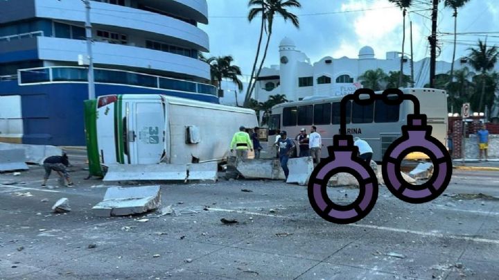 ¿Qué pasó con el chofer del camión Saeta que volcó en Boca del Río?