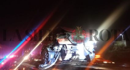 Tráfico pesado en autopista de Maltrata por choque múltiple