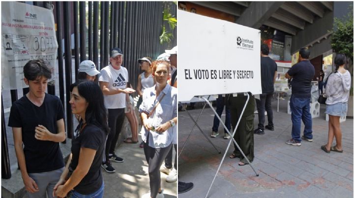 "Que se formen", recriminan ciudadanos a candidatos que se saltaron la fila en las casillas