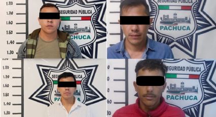 Detiene la policía a 4 hombres por estos delitos cometidos en Pachuca