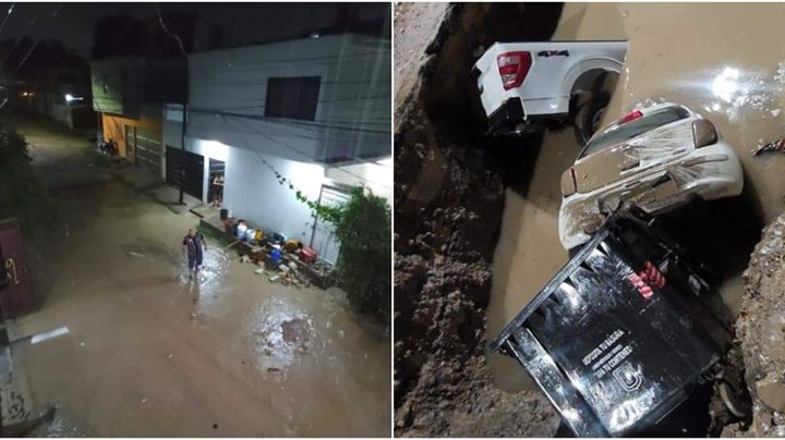 Lluvia arrastra carros y personas en Tuxtla Gutiérrez | VIDEO