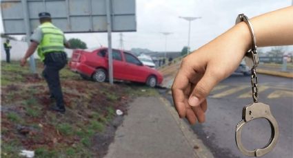 Hombres asaltan camión en la México-Pachuca; chocan en su escape y los arrestan