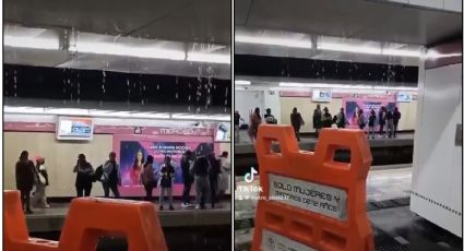 Línea 1 del Metro CDMX: Lluvia exhibe filtraciones en La Merced | VIDEO