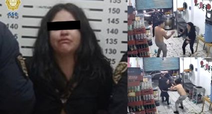 Puesto de carnitas de terror: Mujer intenta acuchillar a su esposo frente a policías de CDMX | VIDEO