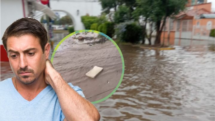 Lluvias en Pachuca dejan a persona sin dormir: se llevan su colchón | VIDEO