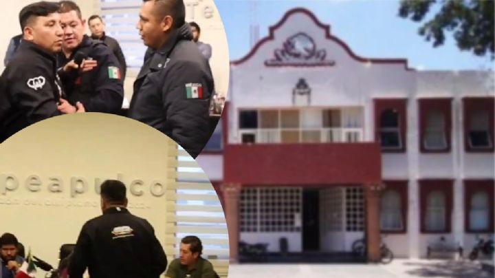 Regidor de Tepeapulco revienta sesión de cabildo, golpea a compañeros y tira bandera | VIDEO