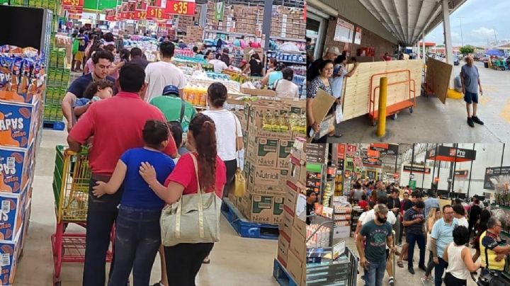 Huracán Beryl causa pánico en yucatecos y hacen compras de pánico | VIDEO