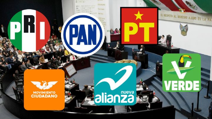 PAN, PRI, PT, PVEM, MC y Panalh alcanzan a tener presencia en Congreso local