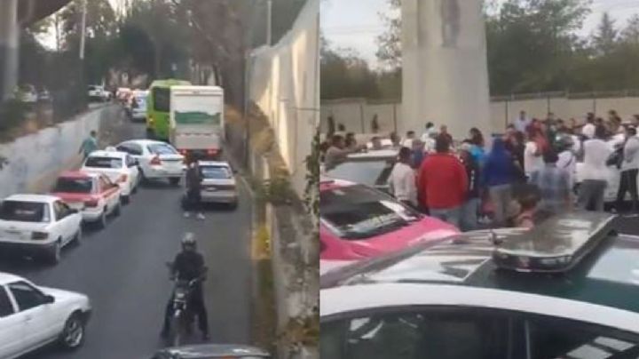 Continua el caos en la carretera México-Cuernavaca; bloquean caseta de cobro de Tlalpan