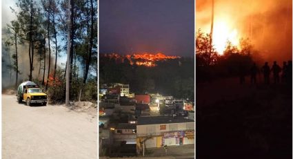 Incendio en Zacualtipán amenaza con arrasar algunas casas; así se vive | VIDEO