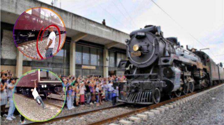 Empress 2816: hombre se cuelga de locomotora y casi cae en Hidalgo; fue arrestado