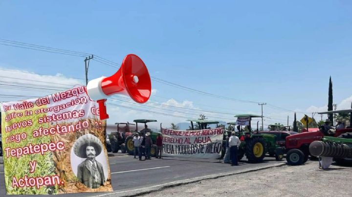 Campesinos mantienen bloqueos en carreteras de Hidalgo y CDMX