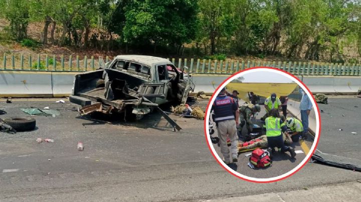 Muere marino en accidente al sur de Veracruz; reporten otros 6 lesionados, uno de gravedad